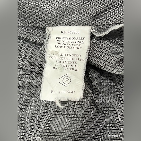 Perry Ellis Men Wool Blend Coat Jacket Lined Small S Black Charcoal Full Zipper - Picture 11 of 16